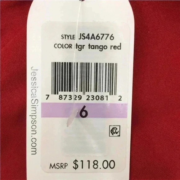 Jessica Simpson red ruched  dress size 6 - Picture 9 of 9